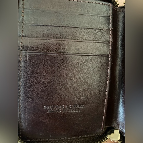 Valentina Made in Italy Tooled Leather Zip Around wallet EUC - Picture 2 of 10